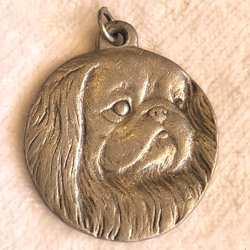 *CLOSING 5/18* Pewter Pekingese pendant.